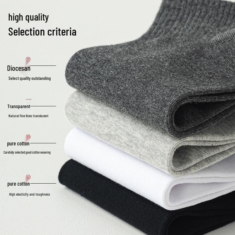Men's Summer Thin Cotton Sports Socks: Sweat-Absorbing, Anti-Odor, Breathable, Antibacterial, Boneless