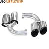 18-24 Year Porsche Cayenne Black Quad Exhaust Tailpipe Muffler Modification
