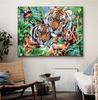 5D DIY Diamond Painting Forest Scenery and Animals Tiger Mosaic Rhinestone Embroidery Full Round Diamond Cross Stitch Home Gift