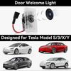 Door Logo Projector Light Welcome Light Step Light For Tesla Model 3 Model Y Model S Model X Car Door Light Tesla Light Tesla Accessories, 4 Pcs/pack