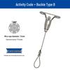 Adjustable Safety Hanging Kit: Rope, Buckle & Acrylic Board Line