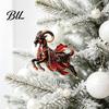 Lightweight Acrylic Hanging Pendants Galloping Goat Ornament, 2D Flat Pendant, New Year Holiday Celebration Trinkets Decoration for Christmas
