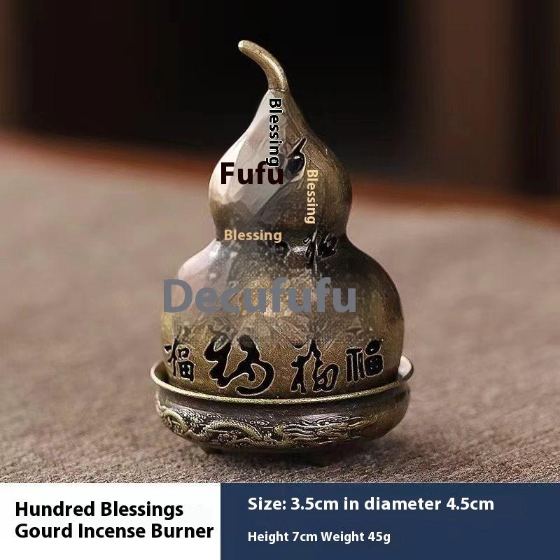 Antique Incense Burner Buddhist Hollow Incenses Holder With Cover Chinese Ancient Mini Censer Ornaments Home Office Decoration