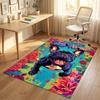 Dog Theme Crystal Velvet Rug Personalized Custom Name Text Soft Floor Mat Home Decor