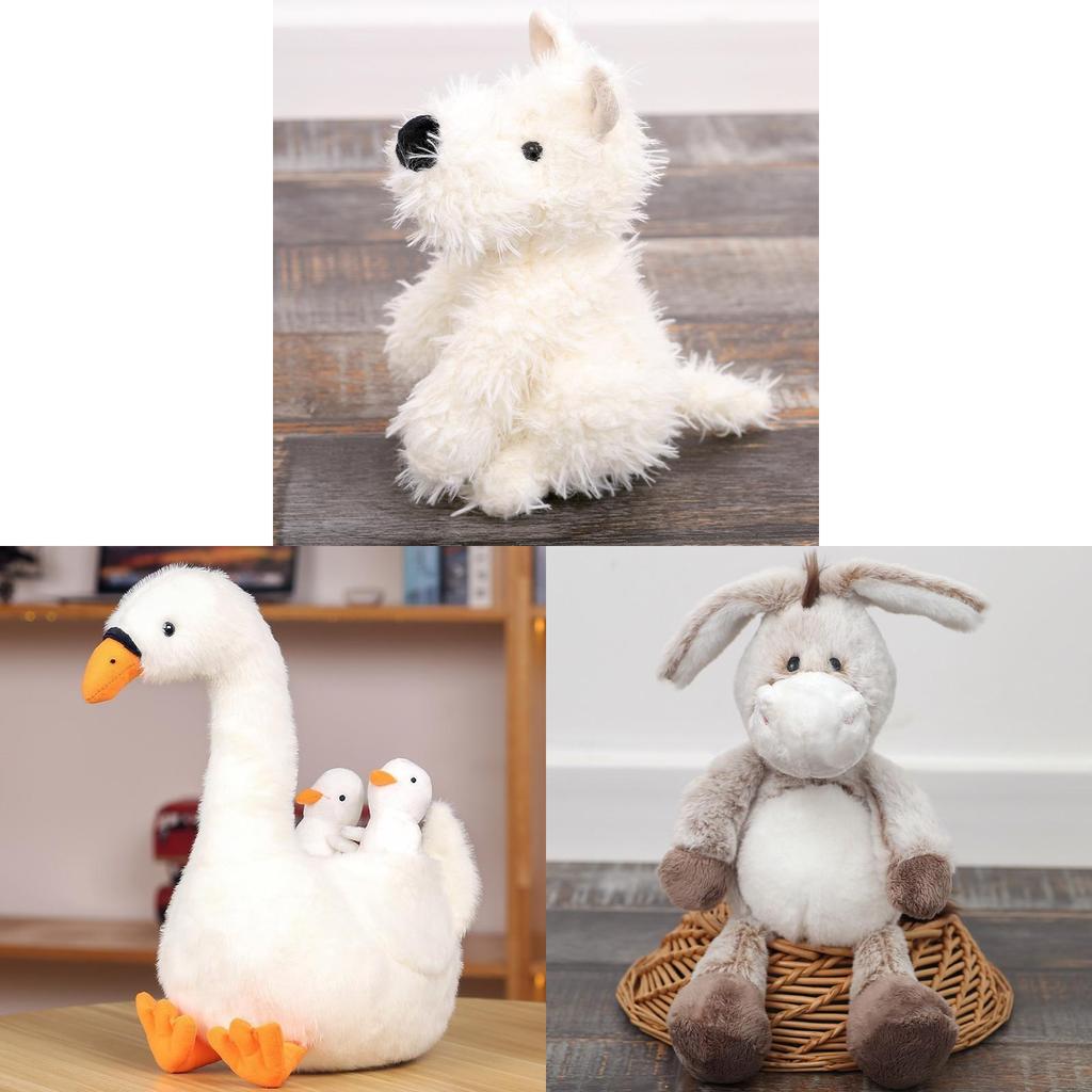 Peluche Animale Giocattolo Asino Gufo Anatra Bambola Ripiena Regalo Per Bambine Bambini Decorazione Casa