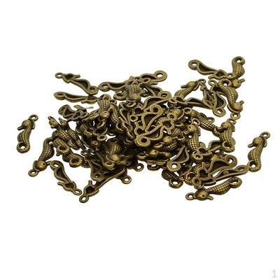 100Pcs Alloy Sea Horse Pendant Charmsfor DIY Necklace Findings Women Jewelry