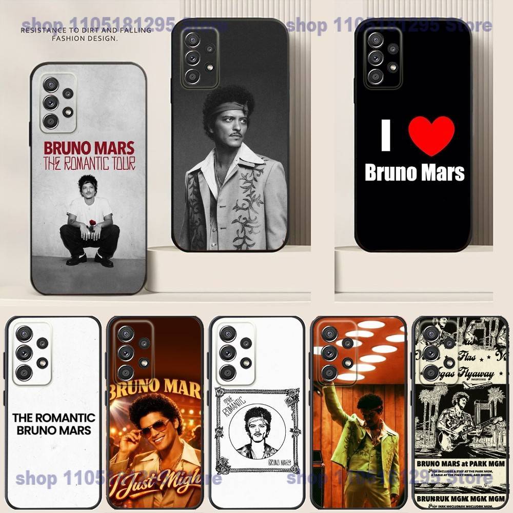 The Romantic B-Bruno M-Mars Phone Case For Samsung S24,21,22,23,30,Ultra,20,Plus,Note,10,9,Black Soft Silicone Case
