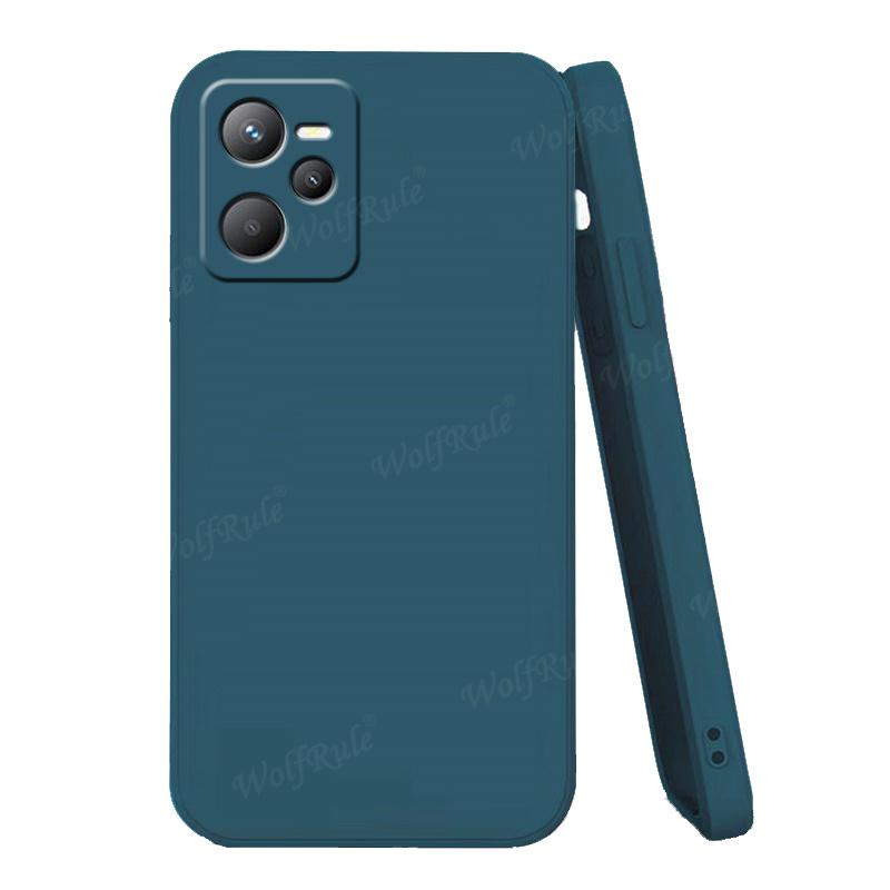 

For Cover OPPO Realme C35 Case For Realme C35 Capas Bumper Lens Protective Shockproof Back TPU Soft Cover For Realme C35 Fundas For Realme C35 синий