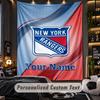 TapestryNew York Rangers Custom Name Text Personalized Wall Hanging Tapestry Home Wall Decor