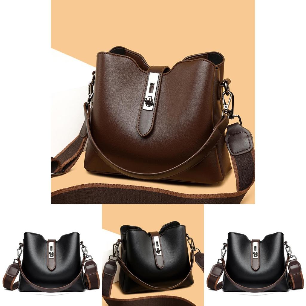 Elegant Pu Bucket Bag For Women With Vintage Charm And Spacious Design Ideal For Daily Use