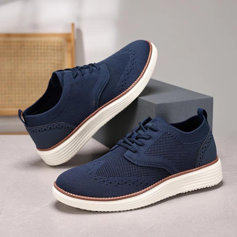 2026 New Mesh Shoes Anti-slip Wear Outdoor Casual Shoes Large Size Oxford Shoes Light Breathable Daily Commuting Shoes