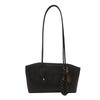 Vintage Fashionable Shoulder Bag Large Capacity Tote Bag Chic Design Black White Brown
