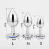 Anal Plug 3 Sizes Colored Crystal Stainless Steel Butt Plug For Women Stimulator Anal Sex Toys For Couples Prostate Massager