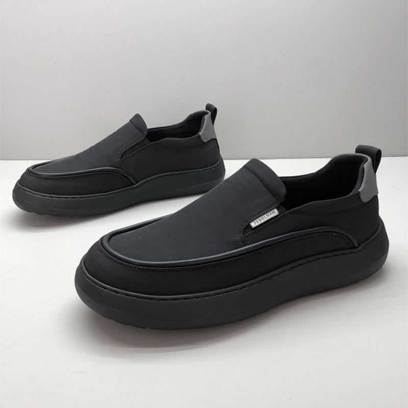 

Мужская обувь Дышащая парусиновая обувь слипоны Легкая удобная повседневная мужская обувь Кроссовки Нескользящие лоферы для ходьбы Zapatillas Hombre 39 чёрный