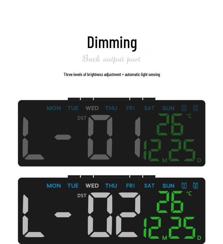 Multifunctional LED Digital Alarm Clock with USB Output - Model 5510