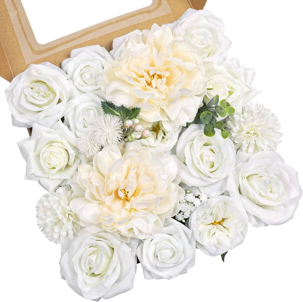 Simulation Flower Box Diy With Flower Pole Rose Box Hand Bouquet Wedding Christmas Home Decoration