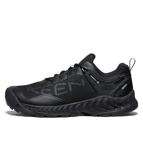 KEEN NXIS EVO WP Men's Waterproof Trekking Shoes, Triple Black, Size 26.5 Cm