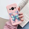 Handyhülle für Xiaomi Redmi A3 4G A3x Rosa Buchstabe Blume Schmetterling Stoßfest Weiches Silikon Cover Kameraschutz TPU Fundas