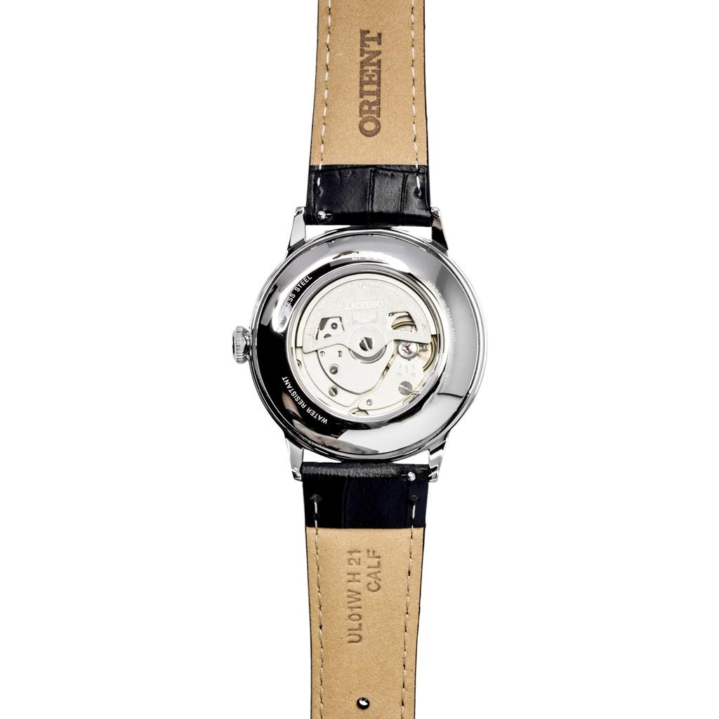 Orient Klassische Bambino Lederarmband Weißes Zifferblatt Automatik RA-AC0038S Herrenuhr