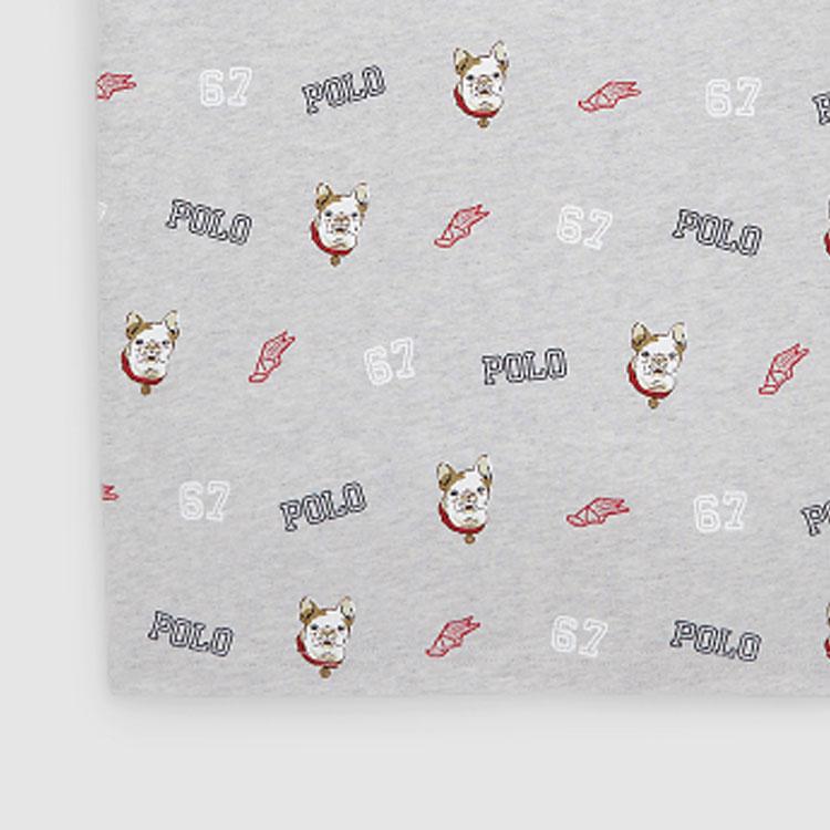 Polo Ralph Lauren T-Shirt Ss24 Letter Dog Print Crew Neck Casual Short Sleeve Kids Tops Gray CWPOTSHY8020803-020