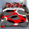 Geometric Contrasting Circles. Bedding Duvet Cover Sets Duvet Covers Pillowcases Gifts (1 * Duvet Cover 2 * Pillowcases, Without Duvet Insert)
