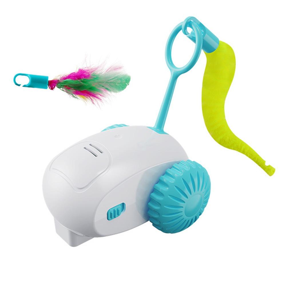 

Creative Smart Cat Toy Car Automatic Moving Intelligent Cat Teasing Toy Indoor синий