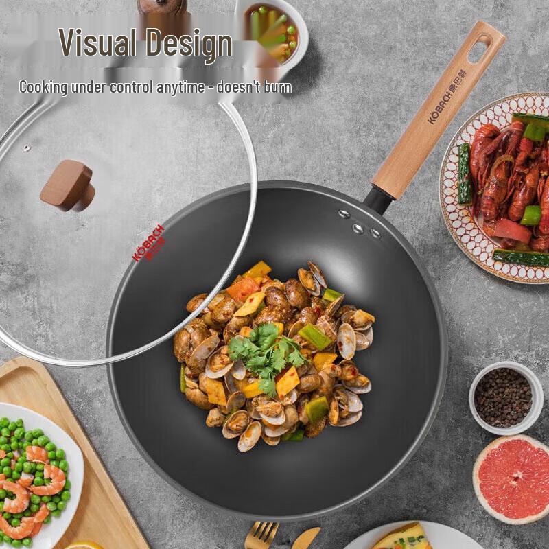 KUMBACH Deep Nitrogen Rust-Proof Fine Iron Wok