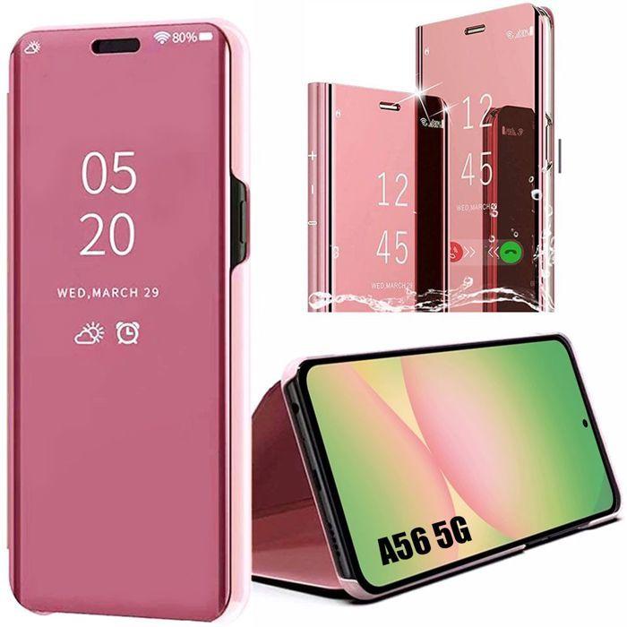Ochranný kryt - BOOLING - Samsung Galaxy A56 5G - Nárazuvzdorný - Zrcadlový efekt - Růžový