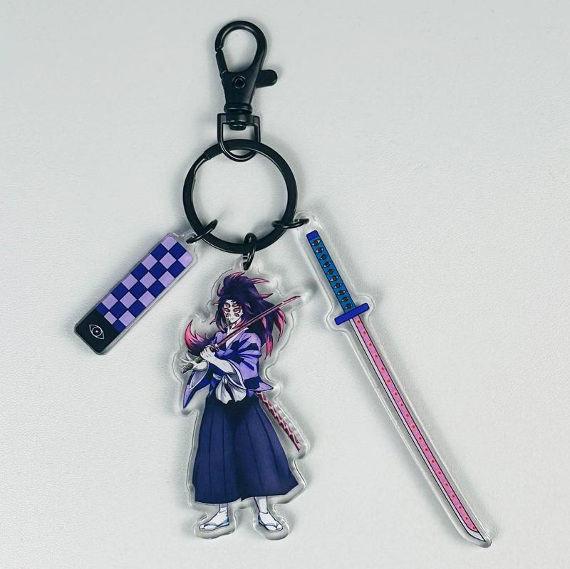 Keychain Pendant Anime Demon Slayer Kimetsu No Yaiba Kamado Tanjirou Double Sided HD Bag Pendant Gift For Fans Cosplay Props Jewelry Gift