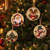 Christmas Diamond Painting Ornaments Kit DIY Crystal Rhinestone Xmas Tree Hanging Decorations Santa Snowman Reindeer Xmas Gift