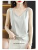 Women's Summer Silk Camisole, Satin V-Neck Top, Unique Base Layer.