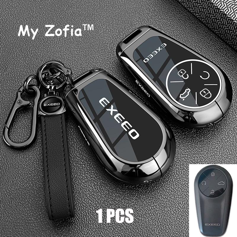 For EXLANTIX ET EXEED STERRA ET 2024 2025 Car Key Cover Remote Key Shell Case Alloy Holder TPU Cover Fob Keychain Accessories