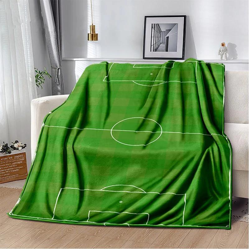 Soccer Ball Field Football Goal Throw Blanket Soft Flannel Blankets Bed Sofa Cover Bedspread Home Decor Christmas Birthday Gifts
