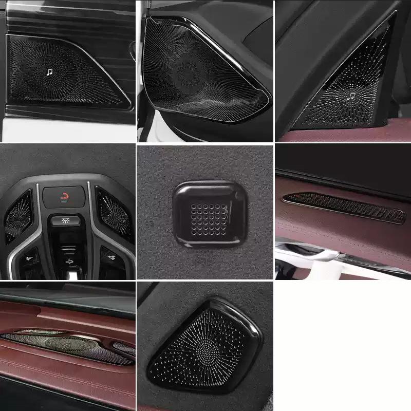 For Geely Monjaro KX11 -2024 Grand Koleos 2025 Decoration Accessories Steel speaker horn Cover 4 Door roof Loudspeaker Cover