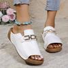 Large Size Fish Mouth with Metal Accessories Rocking Shoes Summer New Beach Open-toed Thick-soled Cool Slippers Women