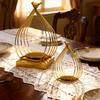 Simple Nordic Bird House Gold Plated Iron Candlestick Great Geometric Table Christmas Candle Stand Durable
