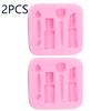 2PCS Silicone Silicone Fondant Mold DIY Cake Decorating Mold  Keychain Pendant Crafting