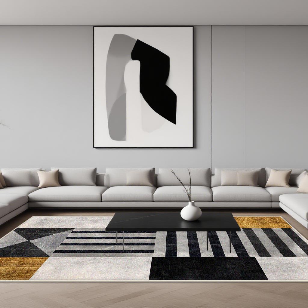 Modern Geometric Carpets for Living Room Bedroom Light Luxury Decoration Carpet Cloakroom Balcony Floor Mats Home Sofa Area Rugs