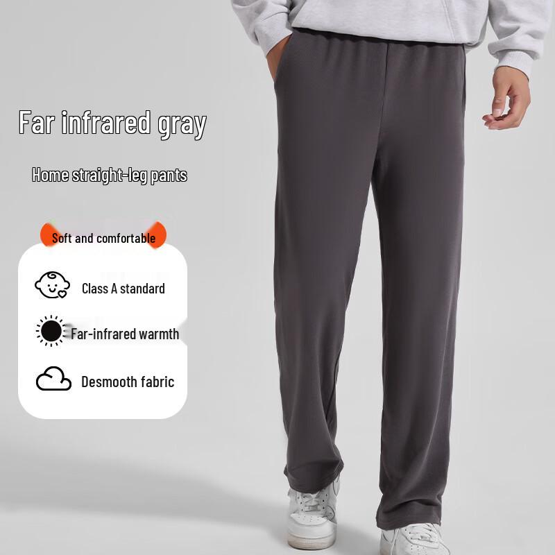 

Han Mian Jiang Men s Far Infrared Thermal Knit Straight-Leg Pants XXL