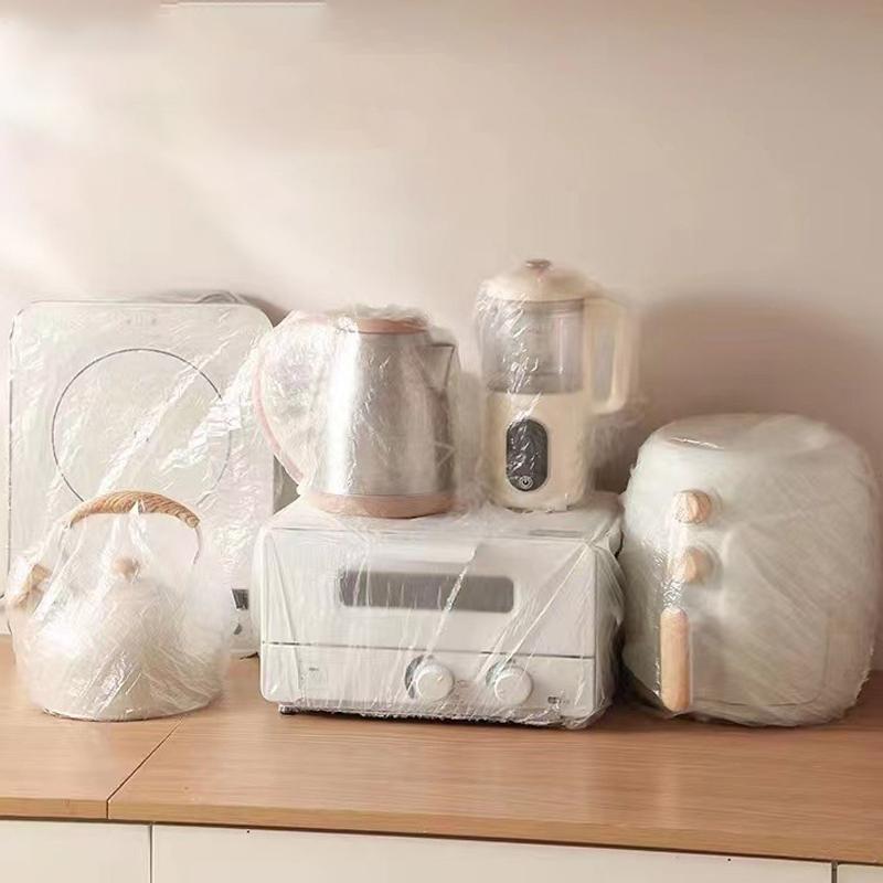 10Pcs Furniture Plastic Cover Dust-Proof Disposable Thicken Upgrade Drop Cloth For Electric Cooker Oven Electric Fan