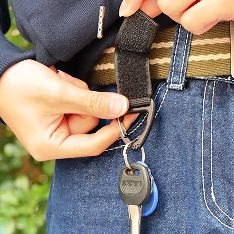 Nylon Tessuto Camping Escursionismo Nastro di Nylon Portachiavi Molle Zaino Triangolare Marsupio con Gancio di Fissaggio Fibbia Strumento da Arrampicata