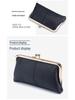Premium Leather Long Clutch Wallet with Clasp - Large Capacity, Minimalist Design