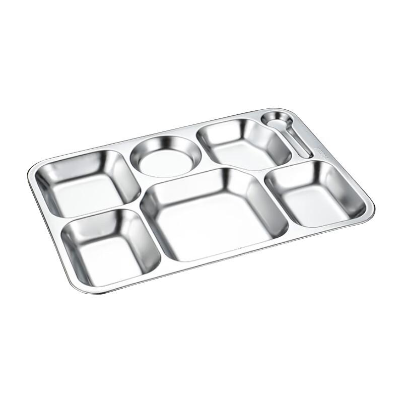 

304 Stainless Steel 7-Compartment Meal Tray