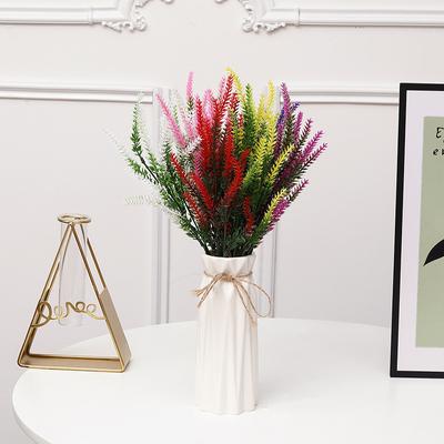 Plastic Artificial Flower Lavender Fake Flower Pot Decoration Imitation Water Plant Wedding Decoration Props