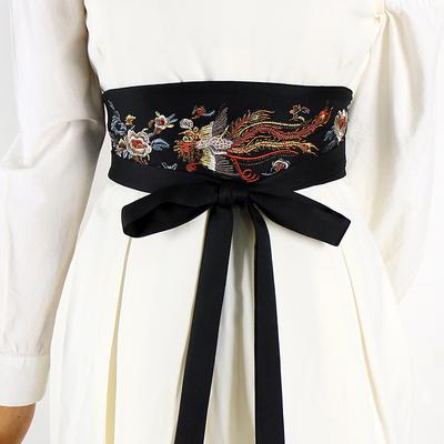 Damen Chinesischer Stil Gesticktes Hanfu Breiter Gürtel Antiker Stoff Taillen Siegel Vielseitiges Rockzubehör für Traditionelle Kostüme