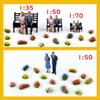 diorama flower flowers flower garden orange x yellow 50 shares set model railway miniature figure 10 colors in total white purple pink yellow DIY