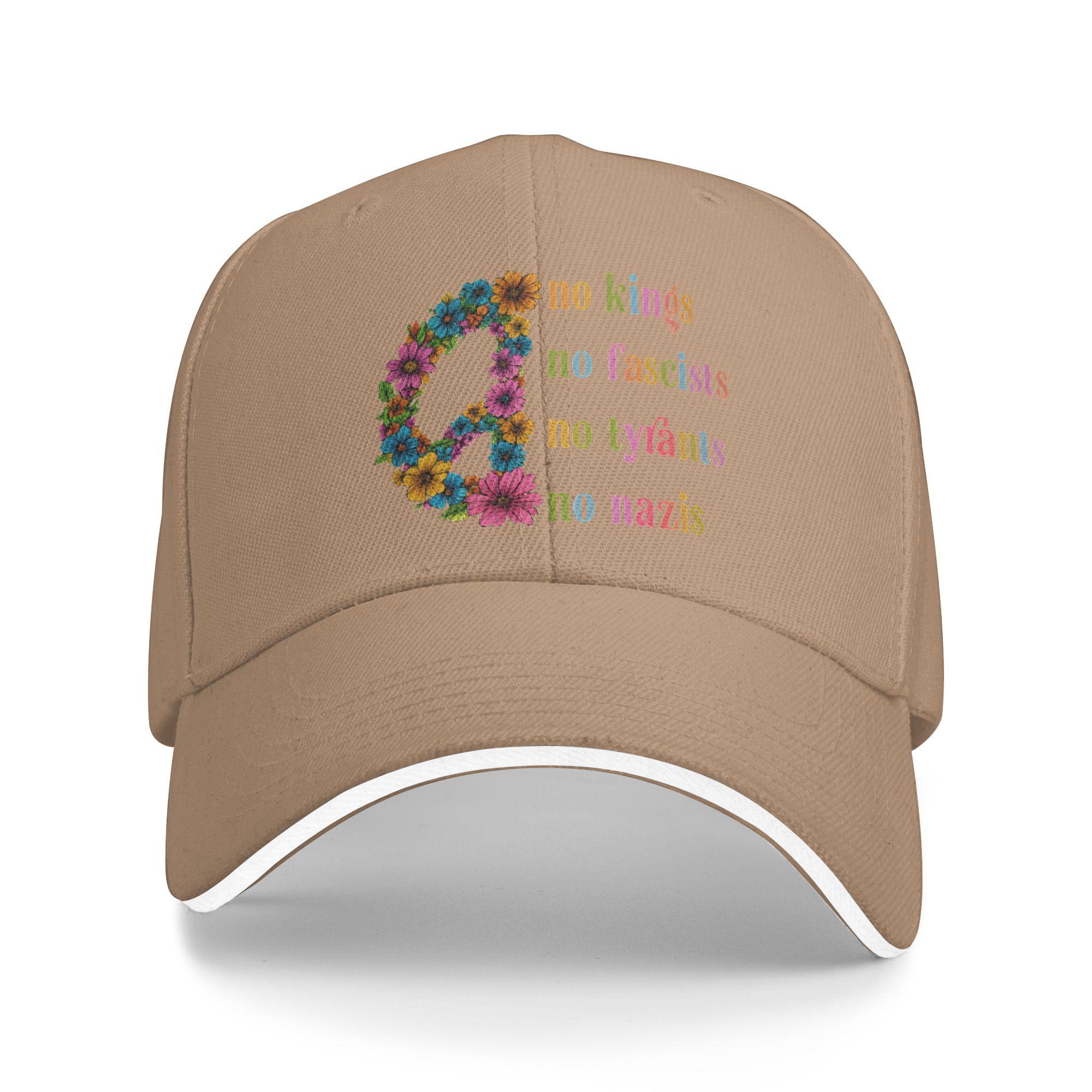

No Kings Casual Baseball Cap Summer Trucker Hat Sun Visor Hunting Camping Snapback Cap Men Adult Fitted Retro Baseball Caps As Picture хакі