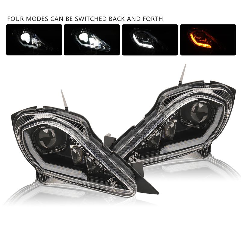 DOT E24 ATV LED Headlight For Yamaha Raptor 700 700R YFZ450 R X Wolverine 450 350 Turn Signal Light 06-22 DRL Adjustable Headlig