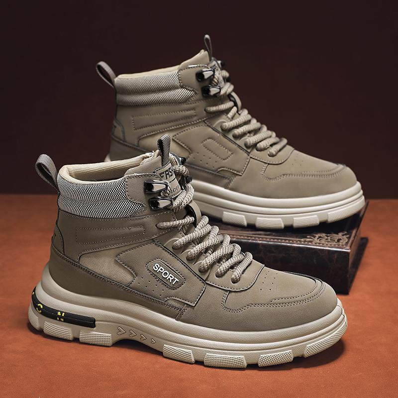 Fashion Men Hiking Boots Fashionable Desert Boots New Comfortable and Non Slip Thick Soled High Top Versatile Work Boots Bota Masculina