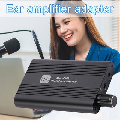 Adaptador Amplificador de Auriculares Sonido Estéreo HiFi Recargable Ajuste de Volumen Interfaz de 3.5mm Reducción de Ruido Amplificador de Audio para Altavoz